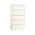 Lorell Binder Storage 5-Drawer Lateral File Cabinet, Locking, Letter/Legal, Beige, 36W (22954)