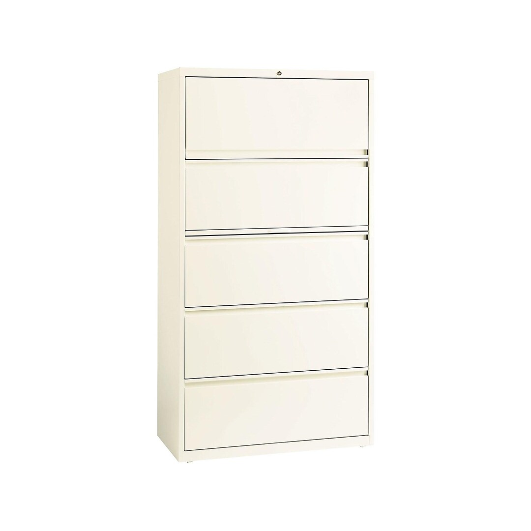 Lorell Binder Storage 5 Drawer Lateral File Cabinet Locking