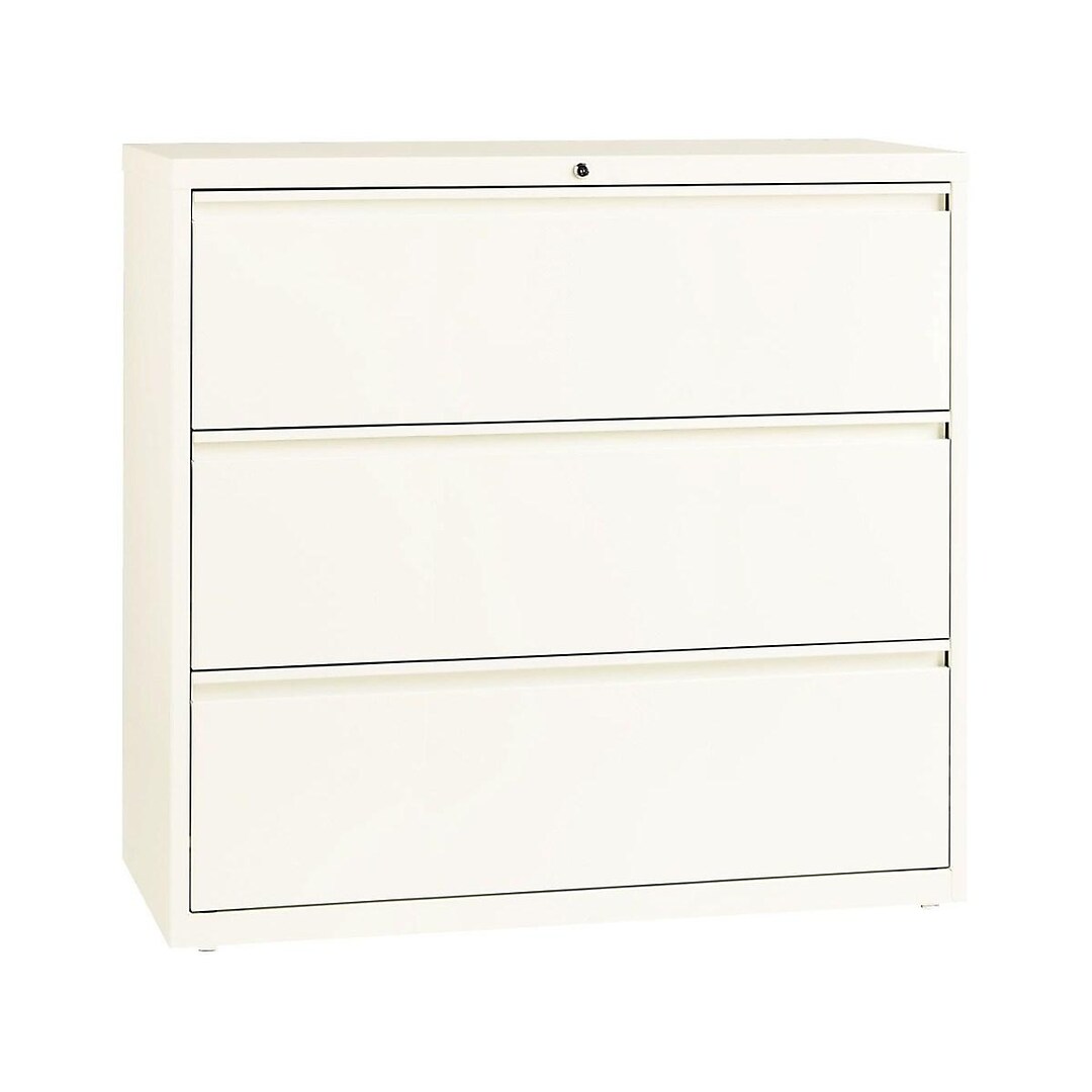 Lorell 3 Drawer Lateral File Cabinet Locking Letter Legal Beige