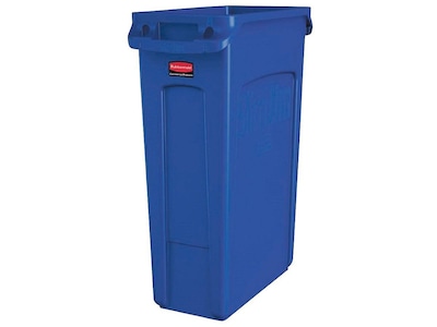 Rubbermaid Commercial Products Slim Jim Resin Recycling Container, 23 Gal., Blue (1956185)