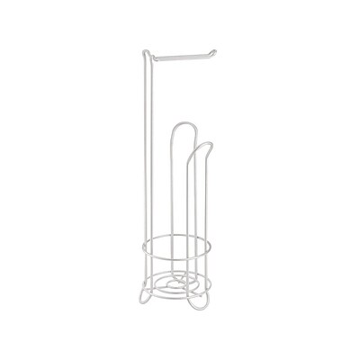 InterDesign Classico Free Standing Standard Dispenser, Pearl White (68714)