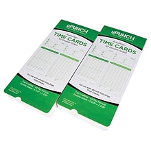 uPunch Time Cards for HN1000/3000 Time Clocks, 100/Pack (HNTCG1100)
