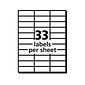 Avery Copier Address Labels, 1" x 2 13/16", White, 3300 Labels Per Pack (5351)
