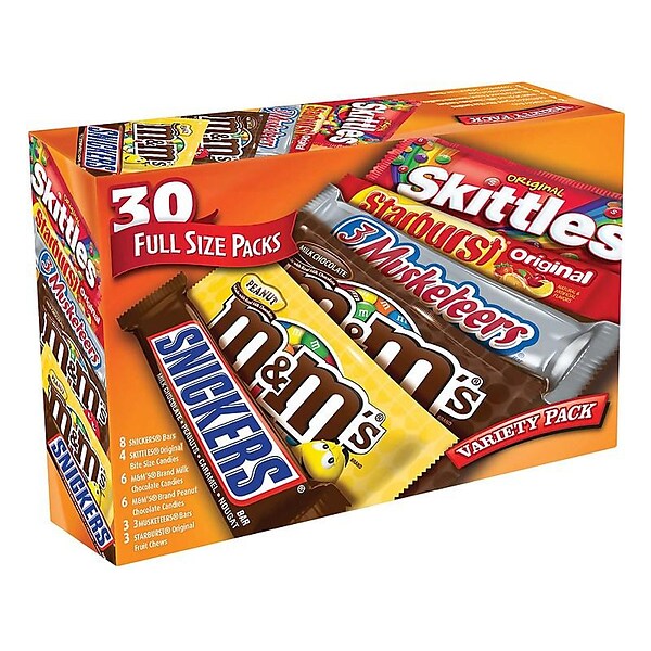Mars Variety Pack M&M'S, SNICKERS, TWIX & 3 MUSKETEERS Milk