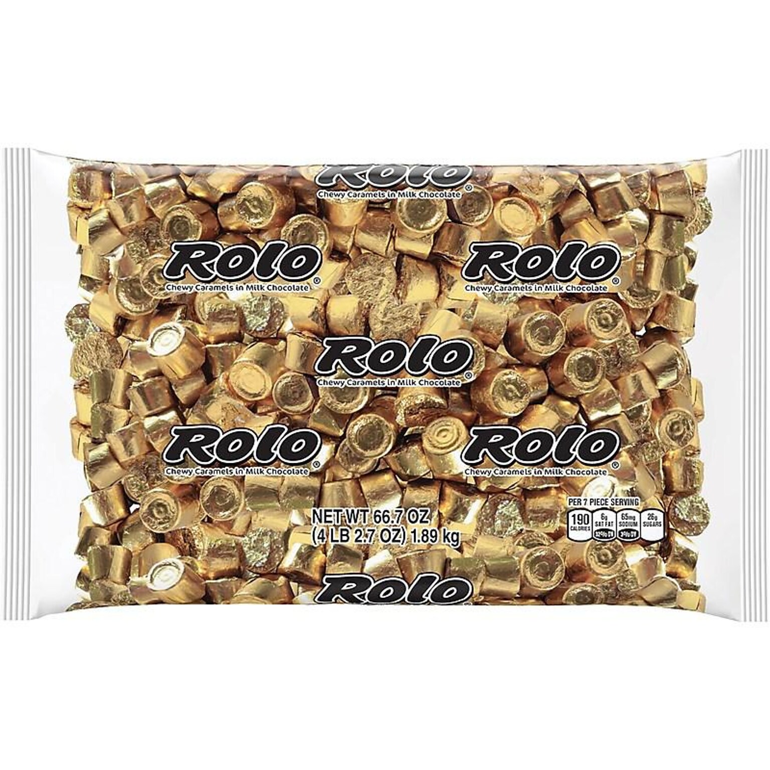 Rolo Gold Foil Milk Chocolate & Caramel Pieces, 66.7 oz. (246-00058)