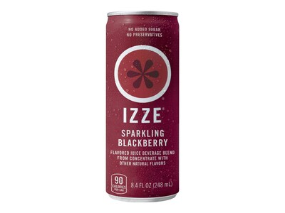 IZZE Blackberry Juice, No Sugar Added, 8.4 oz., 24/Carton (11025)