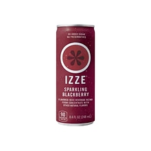 IZZE Blackberry Juice, No Sugar Added, 8.4 oz., 24/Carton (11025)