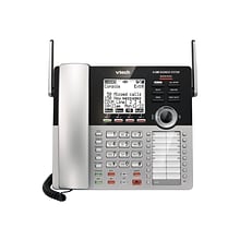 VTech Small Business System CM18445 4-Line Cordless Phone, Silver/Black