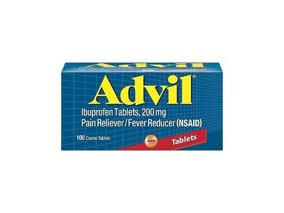 Advil® Ibuprofen Pain Reliever, 200mg, 100/Box (015040)