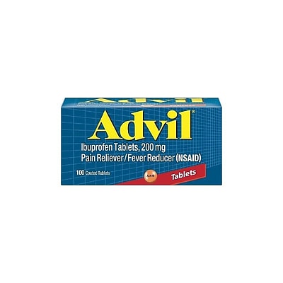 Advil® Ibuprofen Pain Reliever, 200mg, 100/Box (015040)