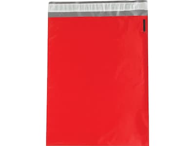 14.5W x 19L Peel & Seal Colored Poly Mailer, Red, 100/Carton (CPM1419R)