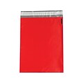14.5W x 19L Peel & Seal Colored Poly Mailer, Red, 100/Carton (CPM1419R)