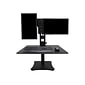 Victor Technology High Rise™ Manual Dual Monitor Standing Desk, 28" W, Laminate Wood (DC350)