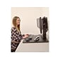 Victor Technology High Rise™ Manual Dual Monitor Standing Desk, 28" W, Laminate Wood (DC350)