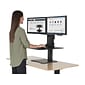 Victor Technology High Rise™ Manual Dual Monitor Standing Desk, 28" W, Laminate Wood (DC350)