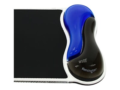 Kensington Duo Gel Mouse Pad/Wrist Rest Combo, Black/Blue (62401)
