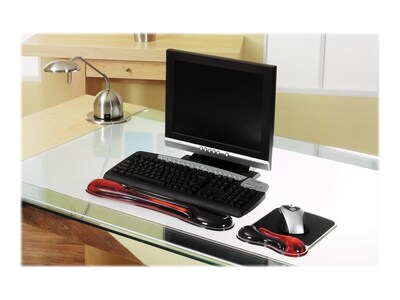 Kensington Duo Gel Mouse Pad/Wrist Rest Combo, Black/Red (62402)