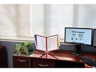 Durable Instaview Document Holder, 8.5" x 11", Veritcal, Table Top, Assorted Colors Plastic (561200)