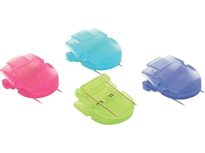 Advantus Panel Wall Cubicle Clips, Assorted Cool Colors, 20/Box (75307)