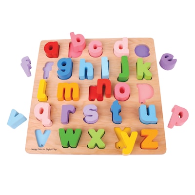 BigJigs Toys Chunky Alphabet Puzzle - Lowercase, Grades PreK-1 (BJTBB106)