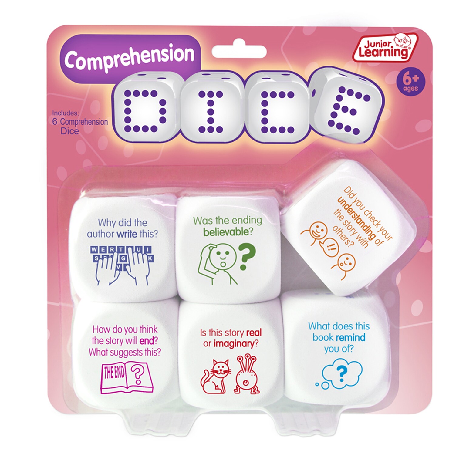 Junior Learning Comprehension Dice, Grades 2-6 (JRL531)