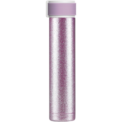 Asobu Skinny Glitter Water Bottle, Pink, 8 Oz. (Sbv40p)