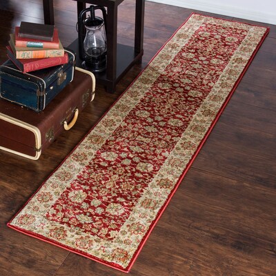 Lavish Home Vintage Flowered Rug - Red - 18x7