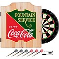 Coca Cola Dart Cabinet Set with Darts and Board - Fountain Service