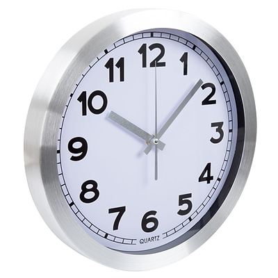 Everyday Home 12 Inch Brushed Aluminum Wall Clock