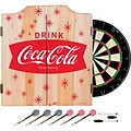 Coca Cola Dart Cabinet Set with Darts and Board - Star