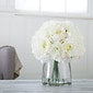 Pure Garden Hydrangea and Rose Floral Arrangement with Vase - Cream