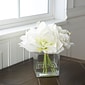 Pure Garden Lily Floral Arrangement with Glass Vase - Cream