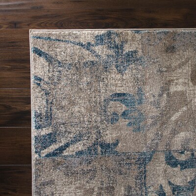 Lavish Home Vintage Patchwork Rug - Beige Blue - 5 x 77