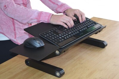 Uncaged Ergonomics WorkEZ Adjustable Keyboard Tray, Silver (WEKTS)