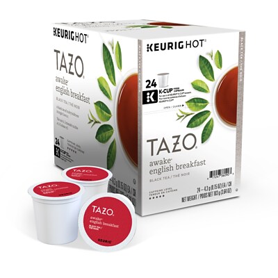 Tazo Awake English Breakfast Black Tea, Keurig K-Cup Pods, 24/Box (736090)