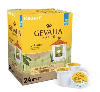 Gevalia Colombian Coffee Keurig® K-Cup® Pods, Medium Roast, 24/Box (5304)