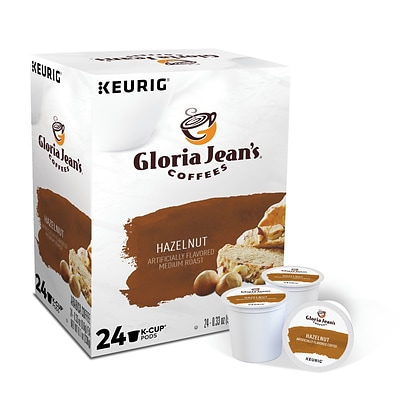 Gloria Jean's Hazelnut Coffee, Keurig K-Cup Pods, Medium Roast, 24/Box (60051-052)