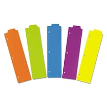 Avery Snap-In Plastic Bookmark Dividers, Assorted Colors with White Labels, Set of 5 (24908)
