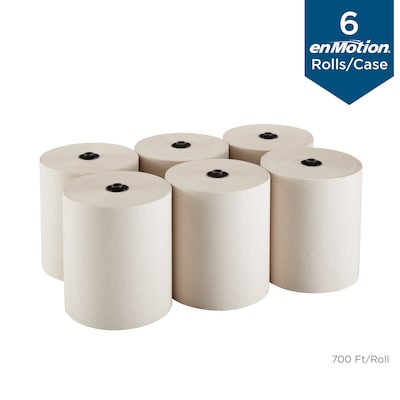 enmotion Recycled Hardwound Paper Towels, 1-ply, 700 ft./Roll, 6 Rolls/Carton (89440)