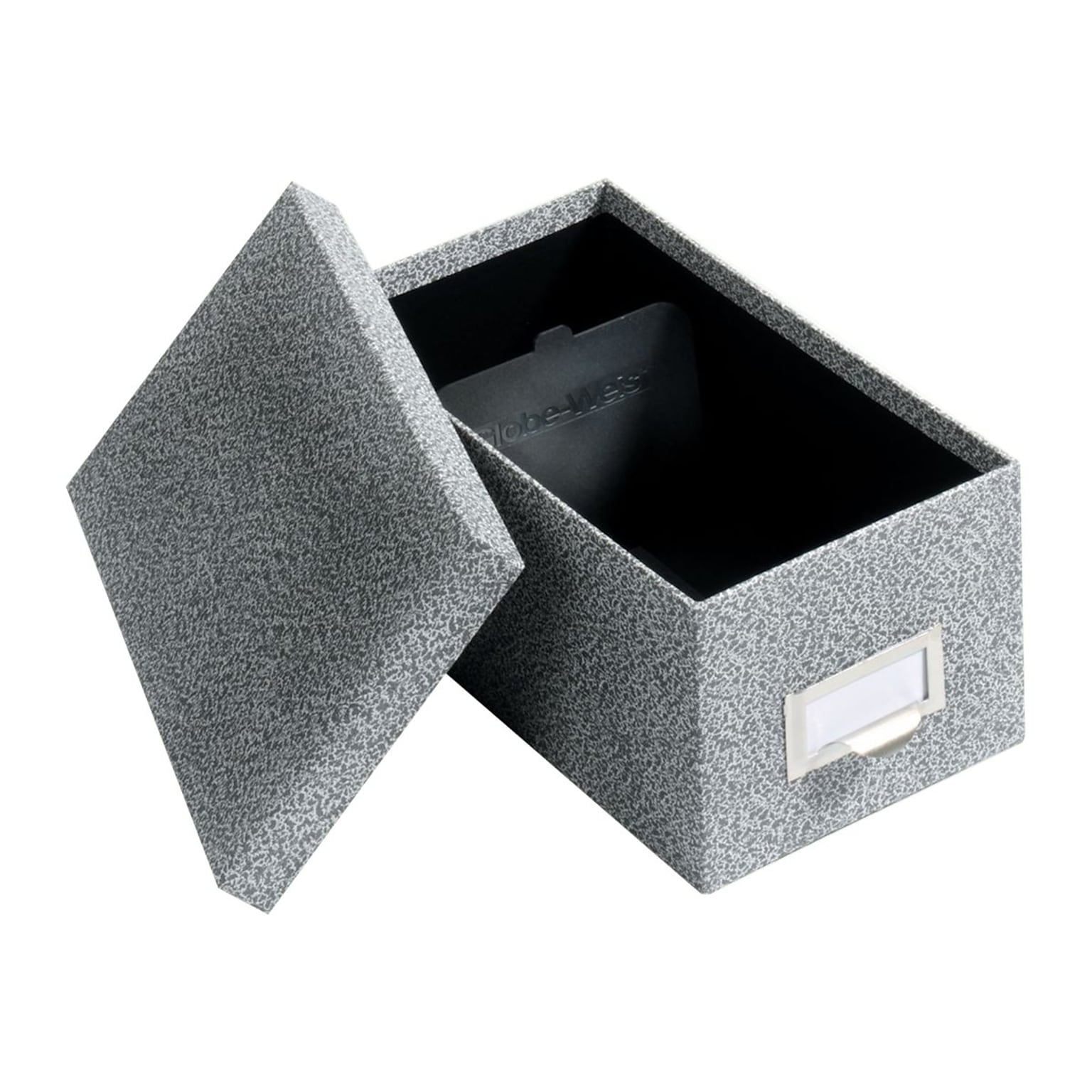 Globe-Weis Index Card File Box, 1000-Card Capacity, Black Agate (94 BLA)