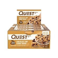 Quest Gluten Free Chocolate Chip Protein Bar, 2.12 oz, 12/Box (QUN00003)