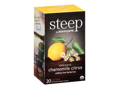 Steep Herbal Tea Bags, 20/Box (17707)