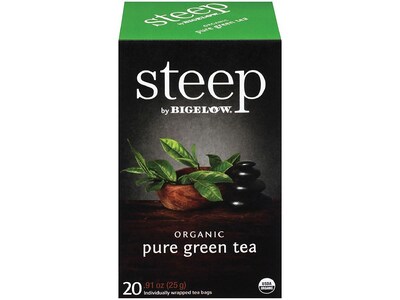 Steep Green Tea Bags, 20/Box (17703)