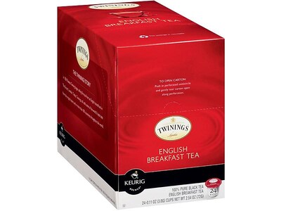 Twinings(r) English Breakfast Black Tea, Keurig(r) K-Cup(r) Pods, 24/Box (08755)
