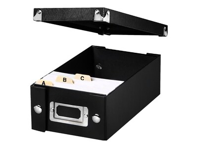 Ideastream Snap-N-Store Index Card File Box, Black, 1100 Card Capacity (SNS01577)