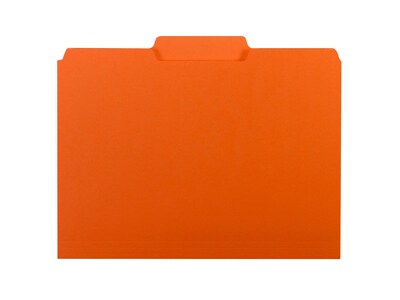 Smead Interior File Folders, 1/3-Cut Tab, Letter Size, Orange, 100/Box (10259)