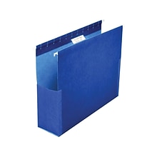 Pendaflex SureHook Reinforced Hanging File Folders with Box Bottom, 1/5-Cut Tab, Legal Size, Blue, 2