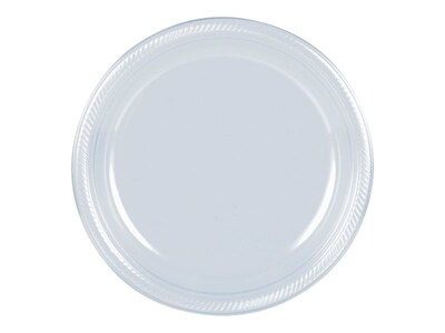 Amscan Plastic Plates, Clear, 50/Pack, 3 Packs (630730.86)