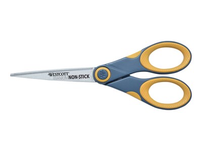 Westcott Titanium Bonded 7 Non-Stick Titanium Multi-Purpose/Heavy Duty Scissor, Pointed Tip, Gray/Y