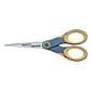 Westcott® Titanium Bonded® Non-Stick 7 Scissors, Pointed Tip, Gray/Yellow (14851)